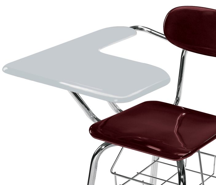 Hard Plastic Combo Academia Furniture Our Strongest Frame One Piece Construction And Book Basket In Standard Or Sled Base Dual Support Tablet Arm Handles Any Workload